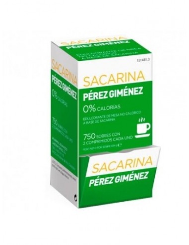 Sacarina Perez Gimenez 750 Sobres 2 Comp